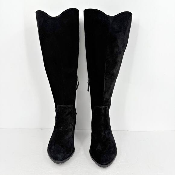 Vionic Women Bixby Knee High Boot 8.5 Wide WC Black Suede Water Repellent NWOB - Picture 6 of 11